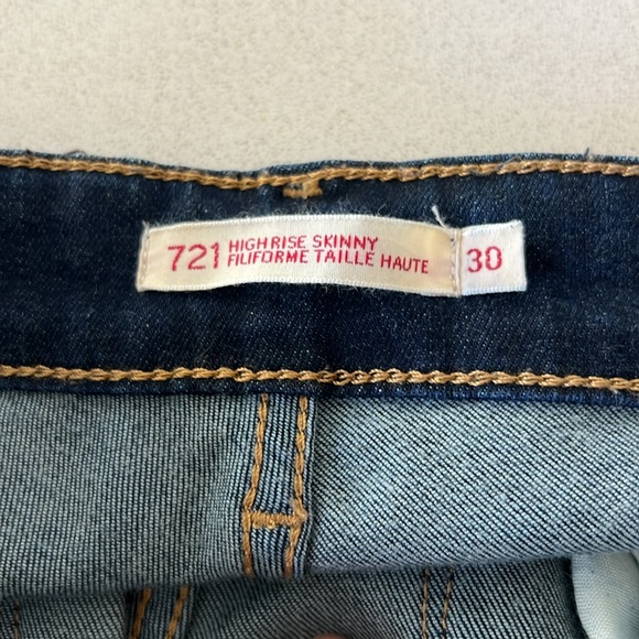 Levi's Premium 721 High Rise Skinny Women's Jeans W30/L32 - Picture 3 of 3